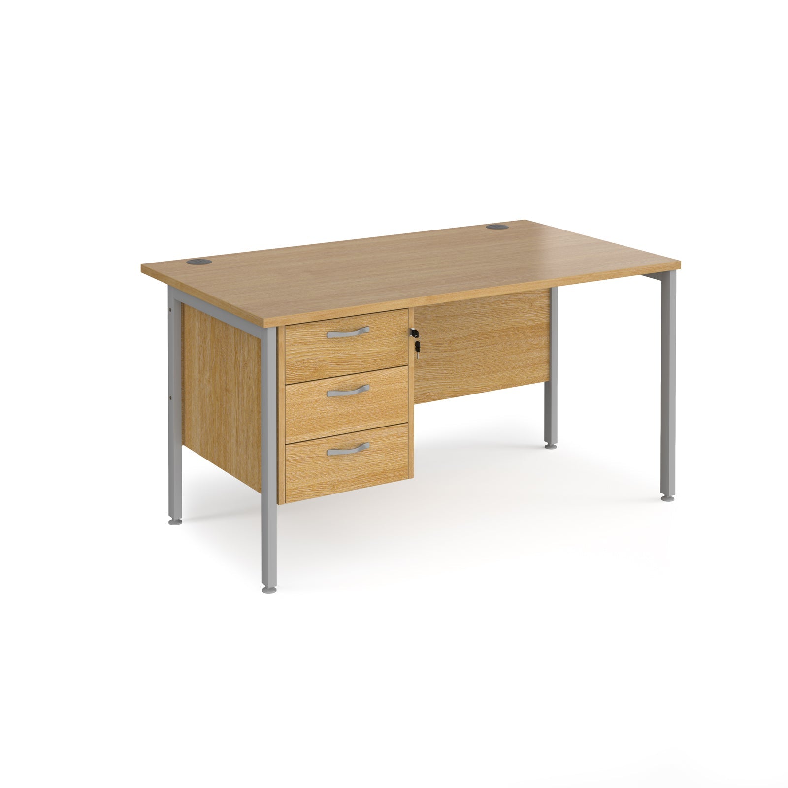 Maestro 25 H-Frame 800Mm Deep Desk With 3 Drawer Ped