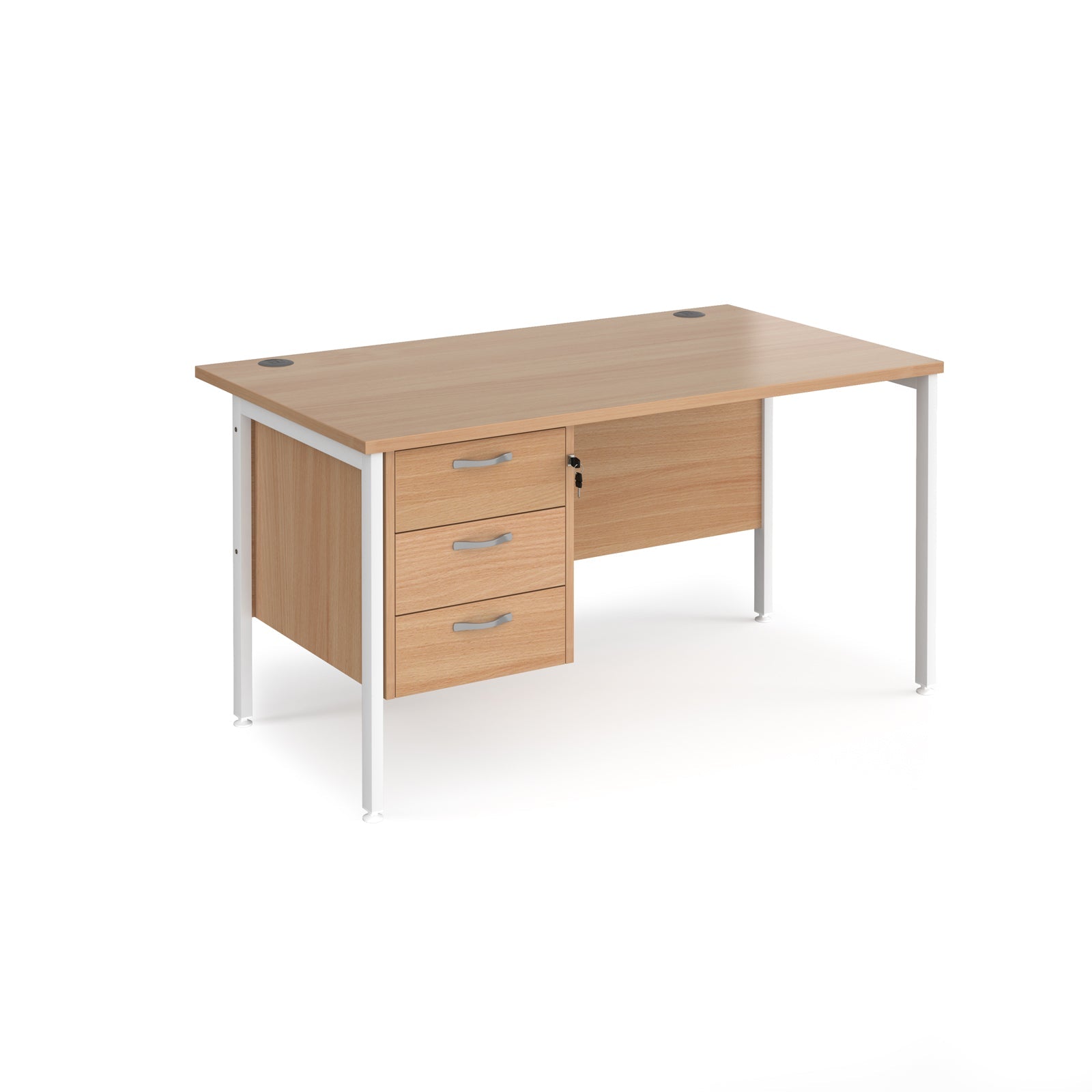 Maestro 25 H-Frame 800Mm Deep Desk With 3 Drawer Ped