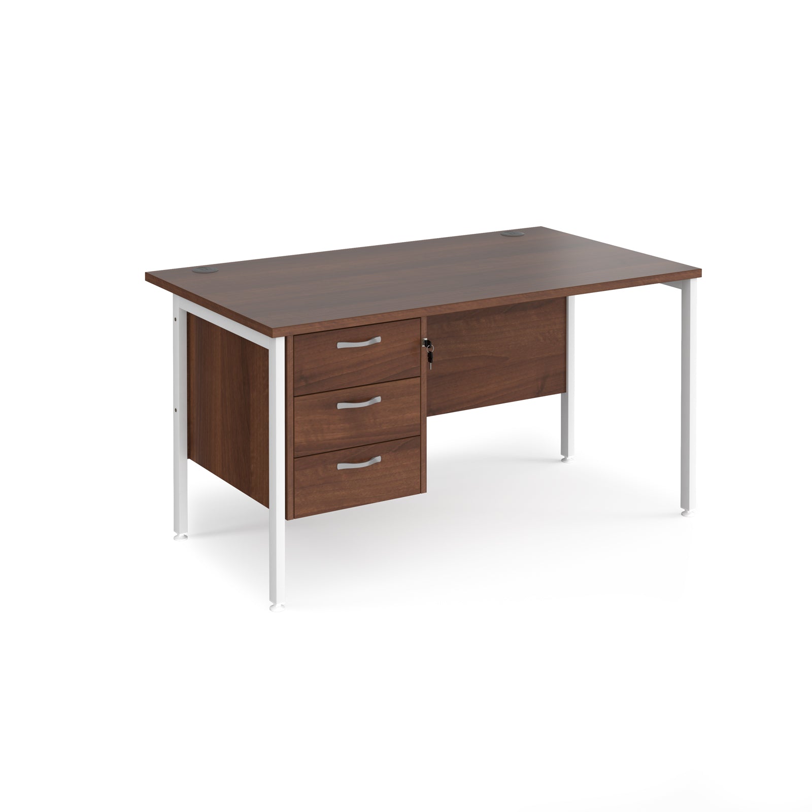 Maestro 25 H-Frame 800Mm Deep Desk With 3 Drawer Ped