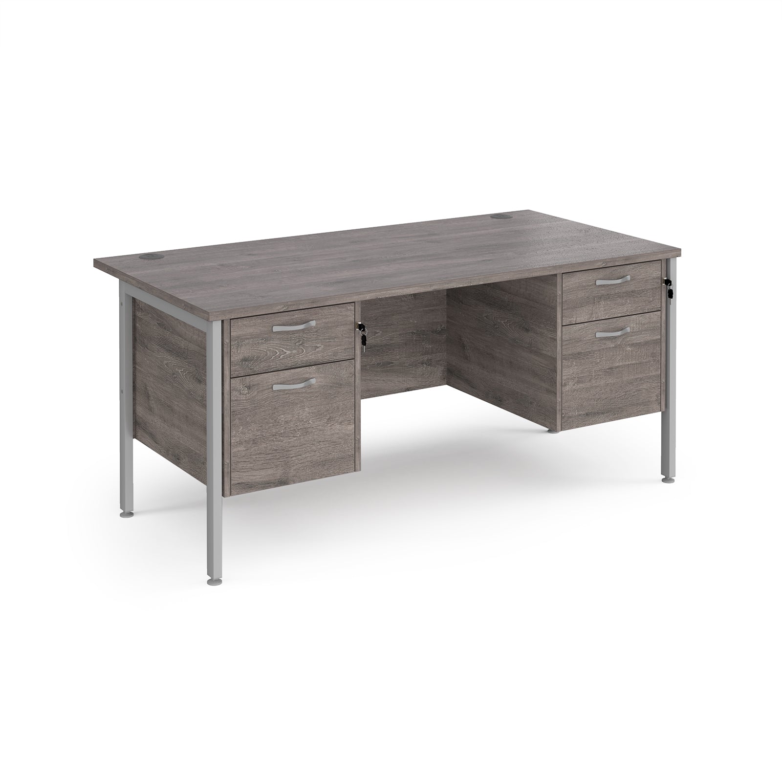 Maestro 25 H-Frame 800Mm Deep Desk With 2 X 2 Drawer Peds
