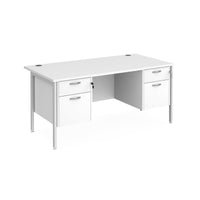 Maestro 25 H-Frame 800mm deep desk with 2 x 2 drawer peds