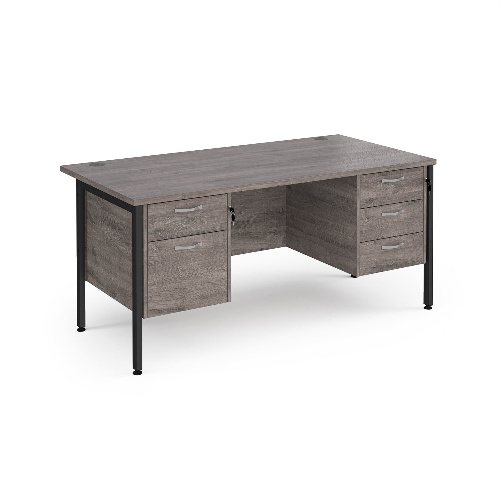 Maestro 25 H-Frame 800Mm Deep Desk With 2 & 3 Drawer Peds