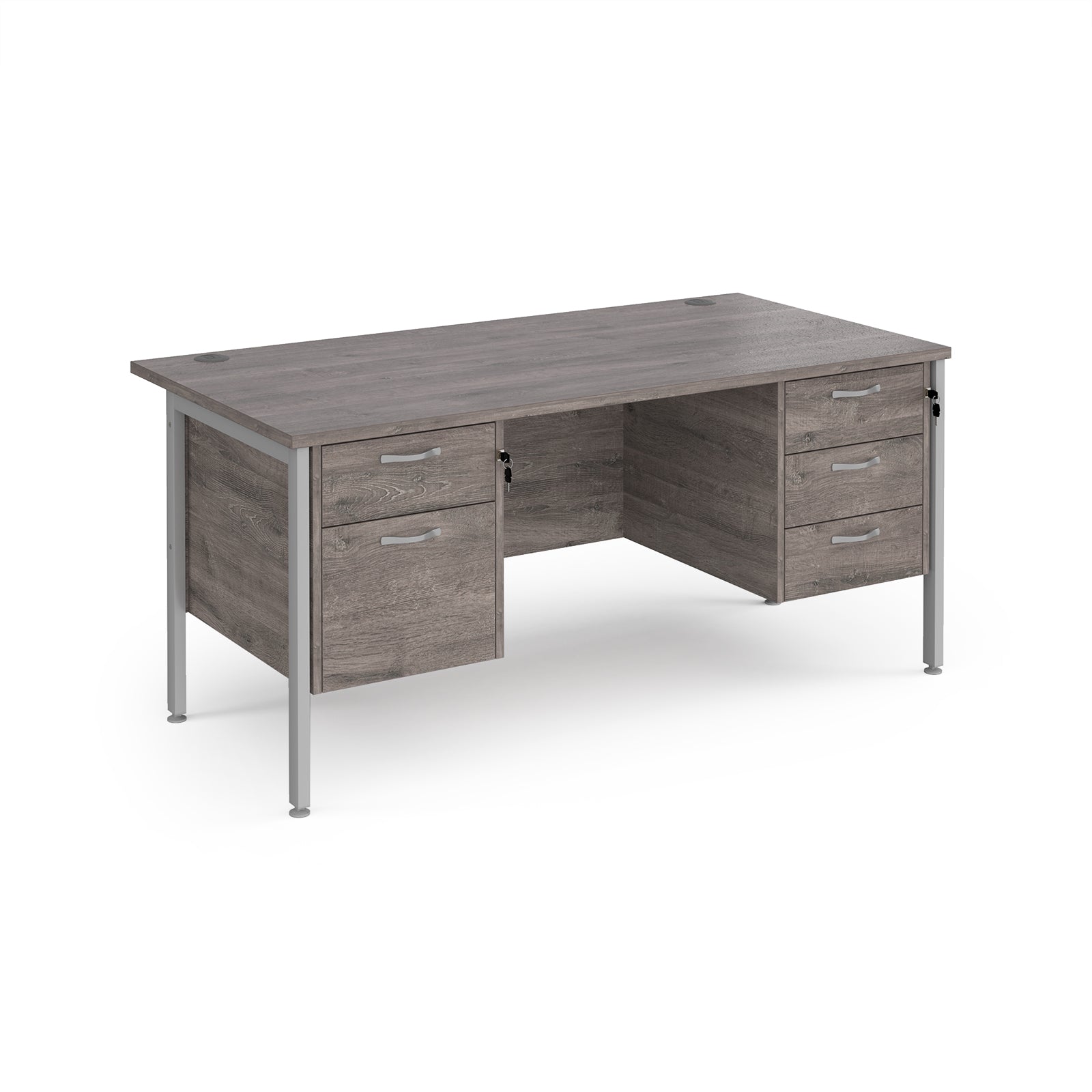 Maestro 25 H-Frame 800Mm Deep Desk With 2 & 3 Drawer Peds