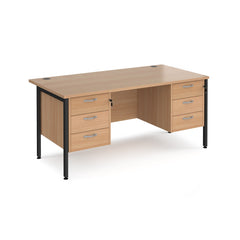 Maestro 25 H-Frame 800Mm Deep Desk With 2 X 3 Drawer Peds