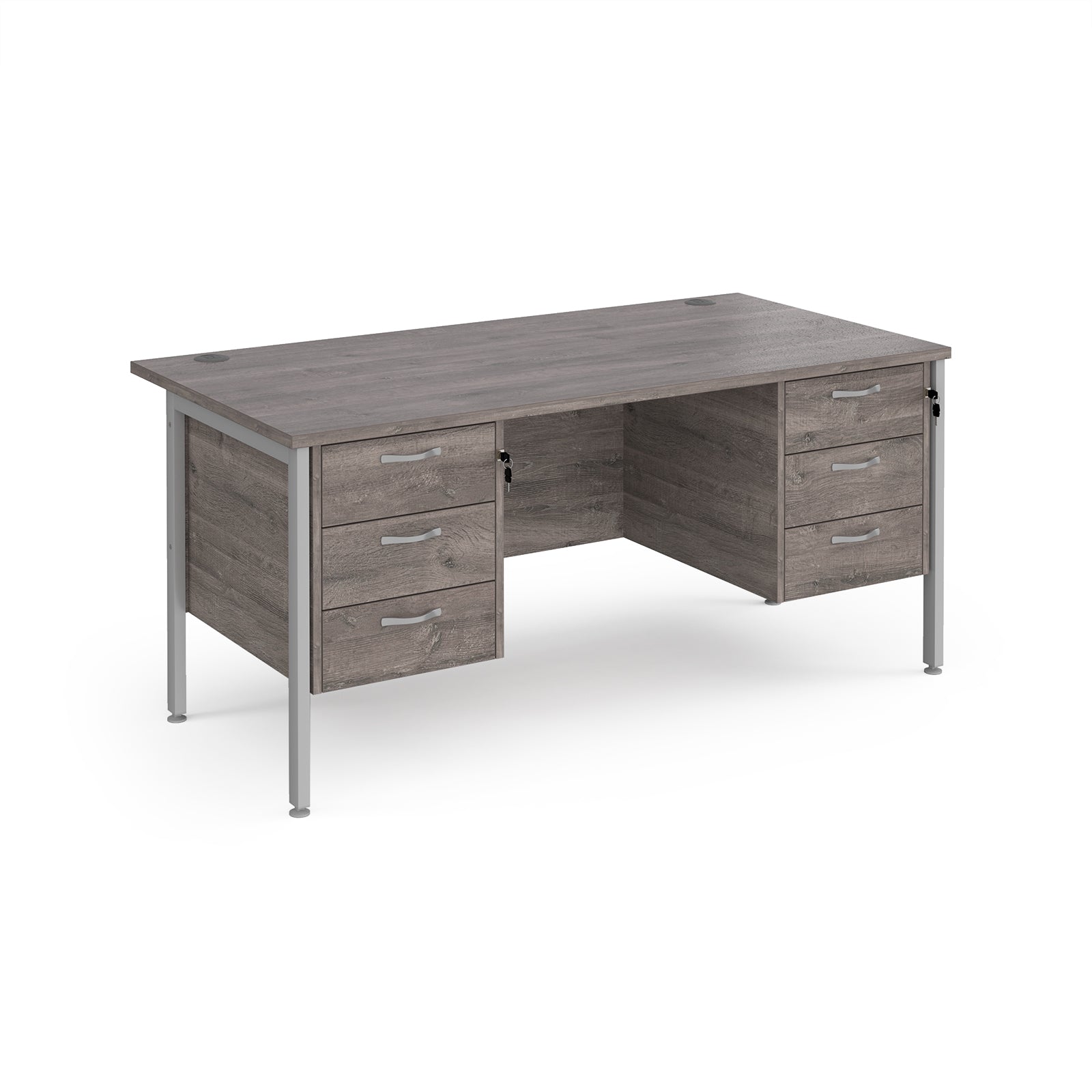 Maestro 25 H-Frame 800Mm Deep Desk With 2 X 3 Drawer Peds