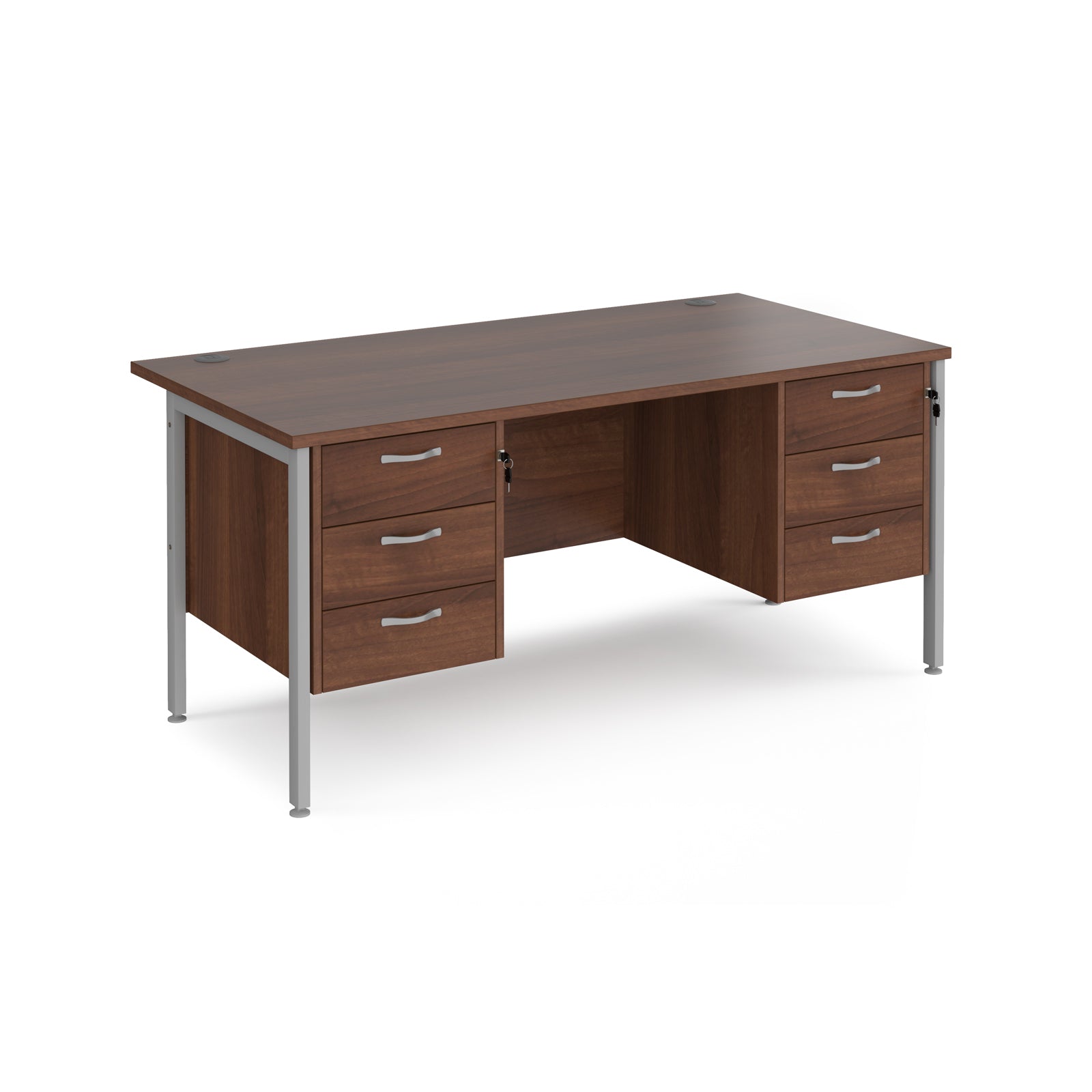 Maestro 25 H-Frame 800Mm Deep Desk With 2 X 3 Drawer Peds
