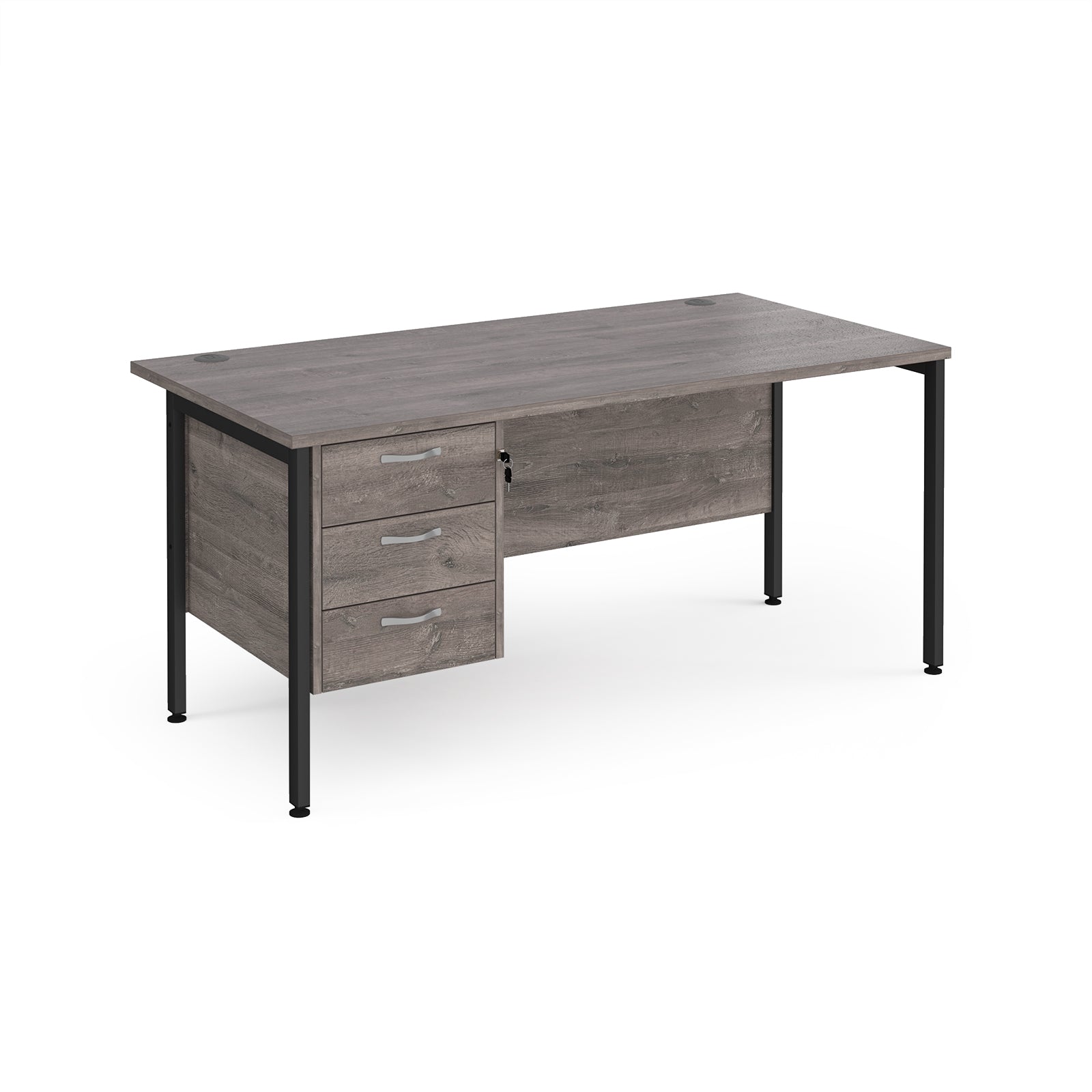 Maestro 25 H-Frame 800Mm Deep Desk With 3 Drawer Ped