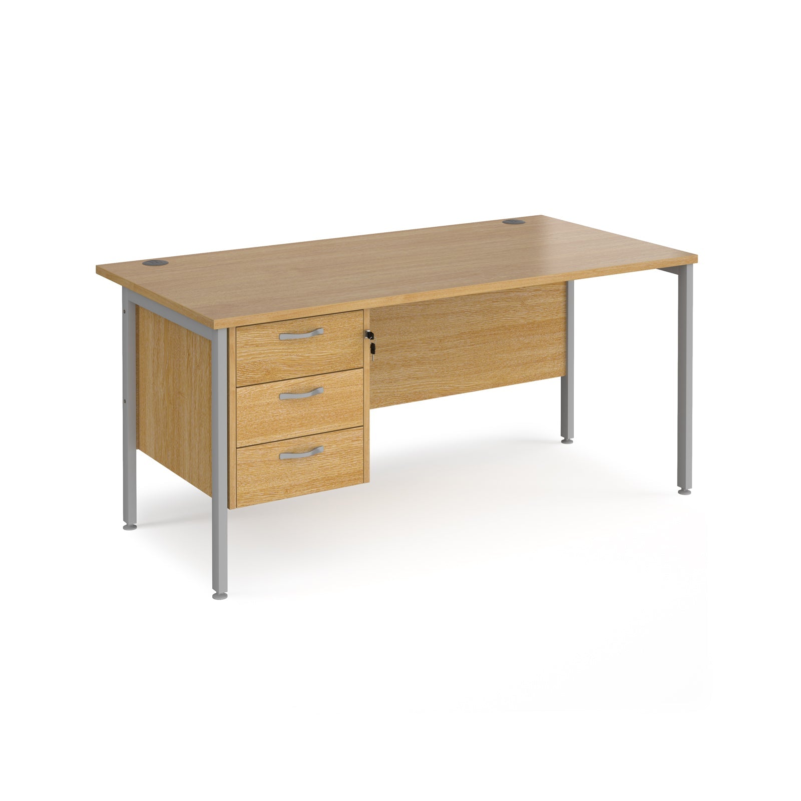 Maestro 25 H-Frame 800Mm Deep Desk With 3 Drawer Ped