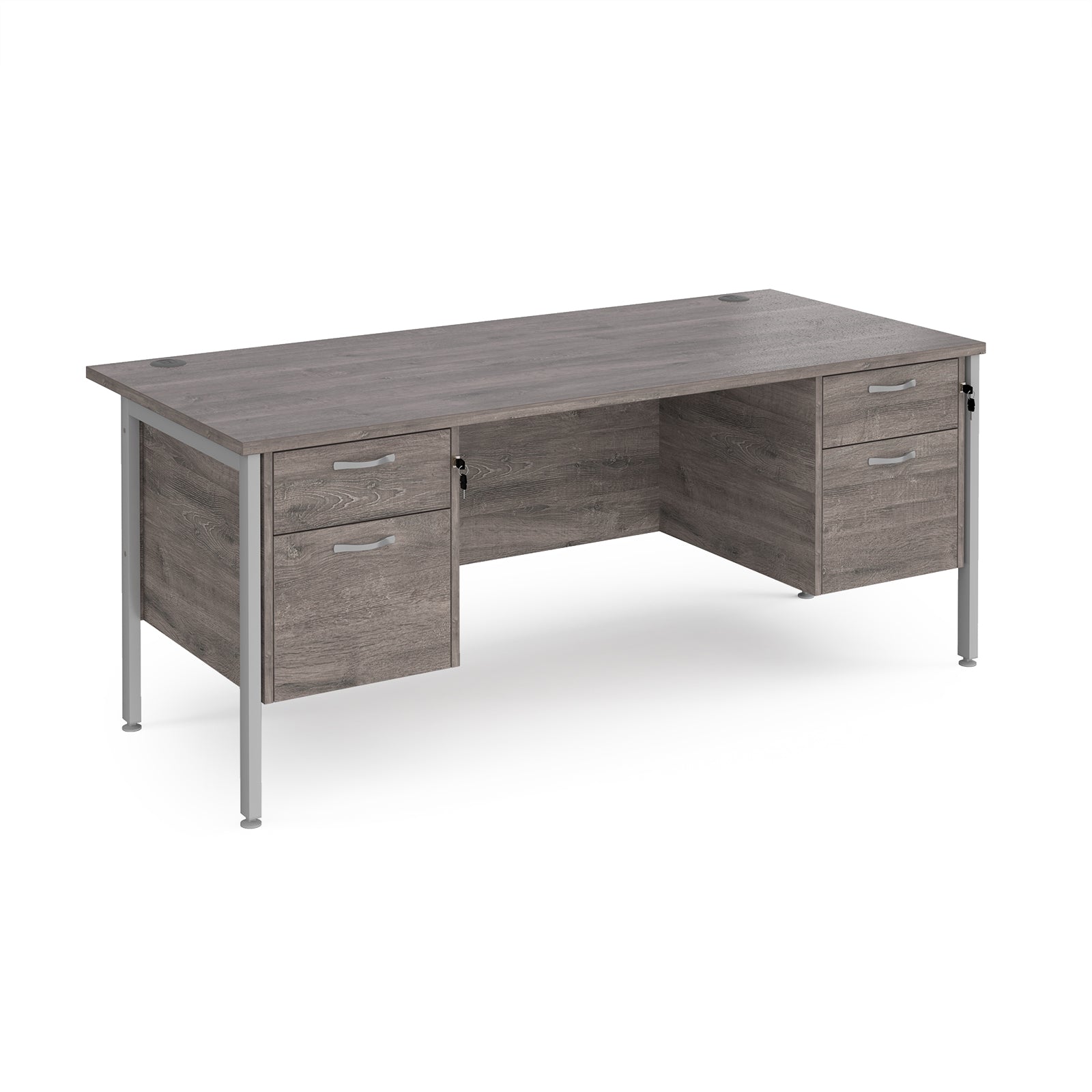 Maestro 25 H-Frame 800Mm Deep Desk With 2 X 2 Drawer Peds