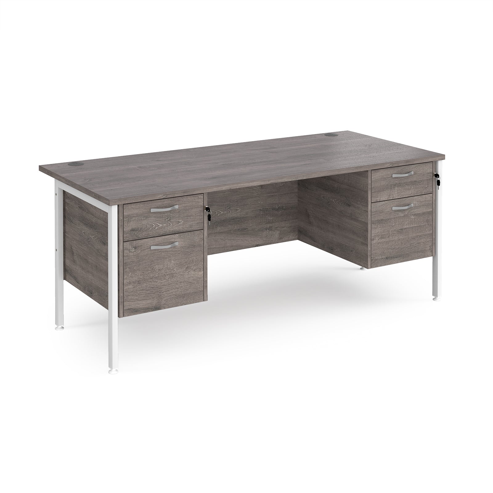 Maestro 25 H-Frame 800Mm Deep Desk With 2 X 2 Drawer Peds