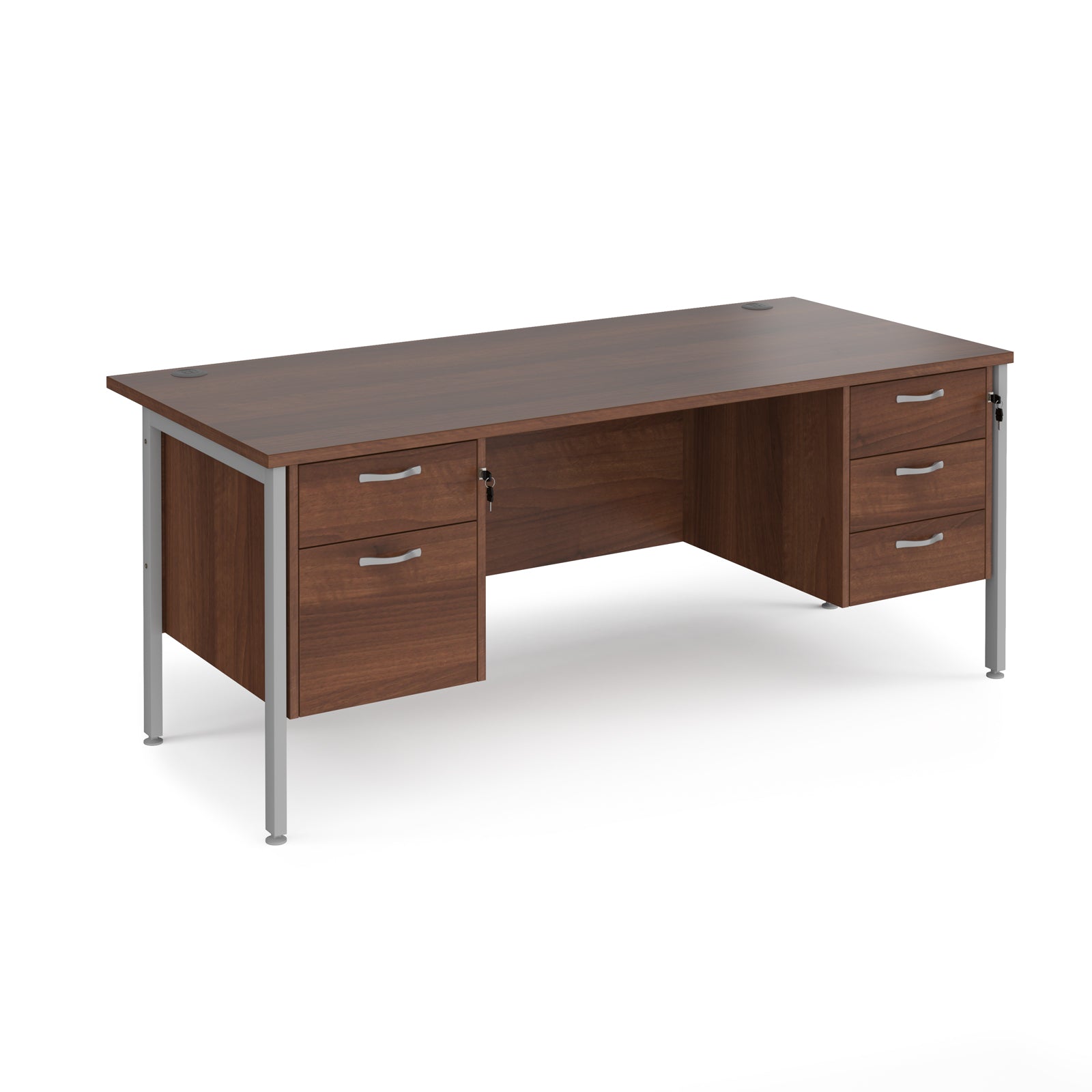 Maestro 25 H-Frame 800Mm Deep Desk With 2 & 3 Drawer Peds