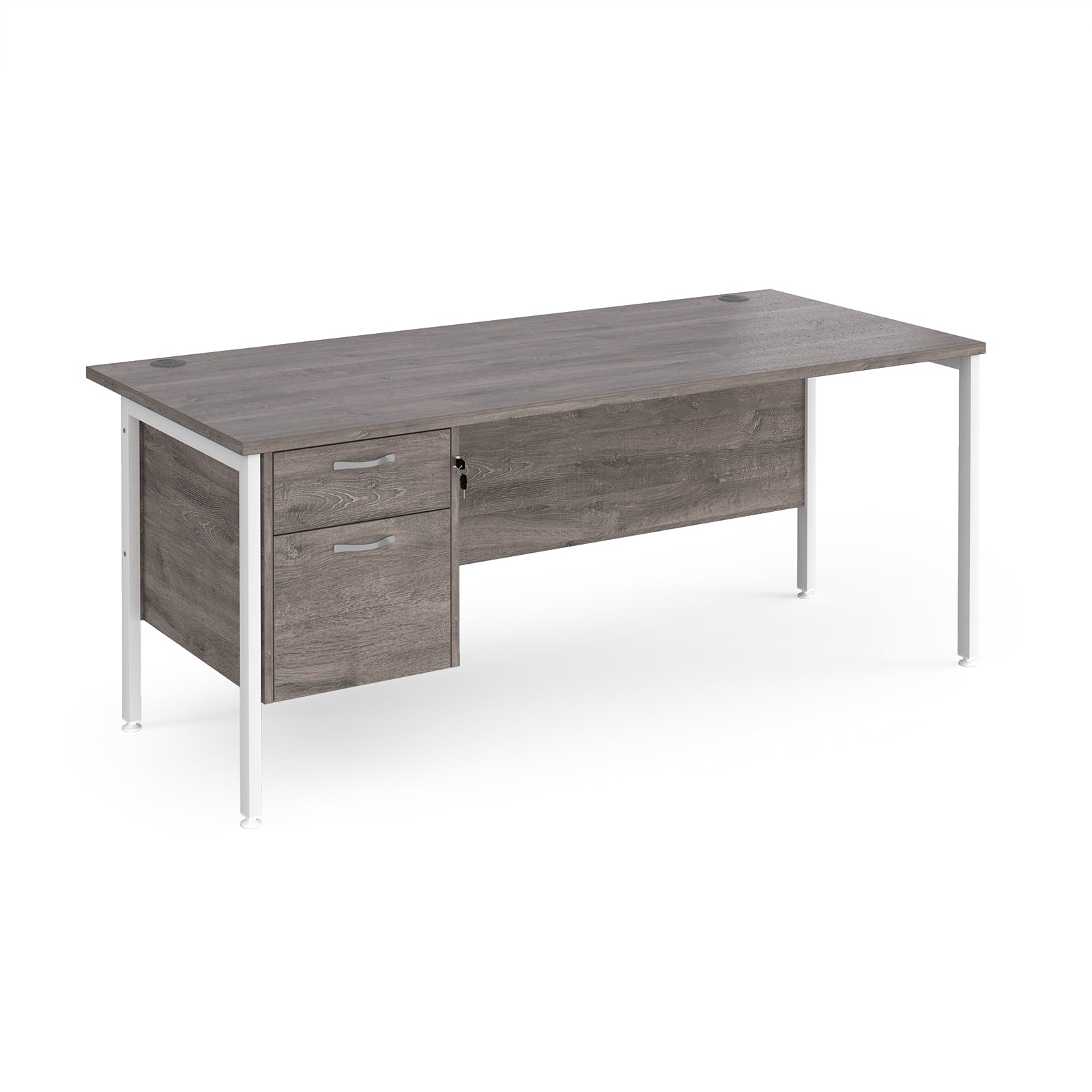 Maestro 25 H-Frame 800Mm Deep Desk With 2 Drawer Ped
