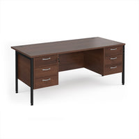 Maestro 25 H-Frame 800mm deep desk with 2 x 3 drawer peds