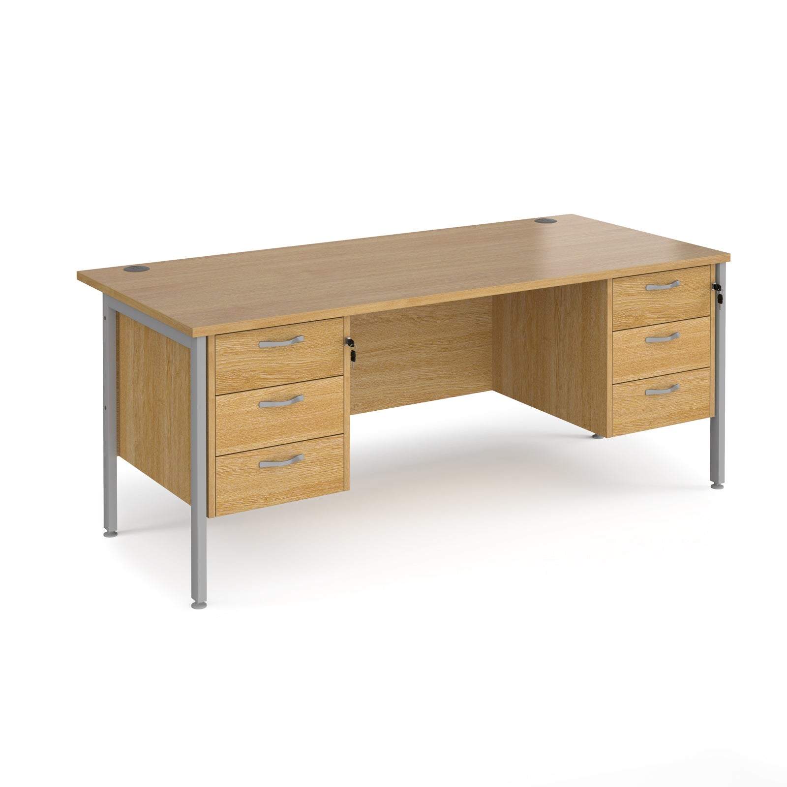 Maestro 25 H-Frame 800Mm Deep Desk With 2 X 3 Drawer Peds