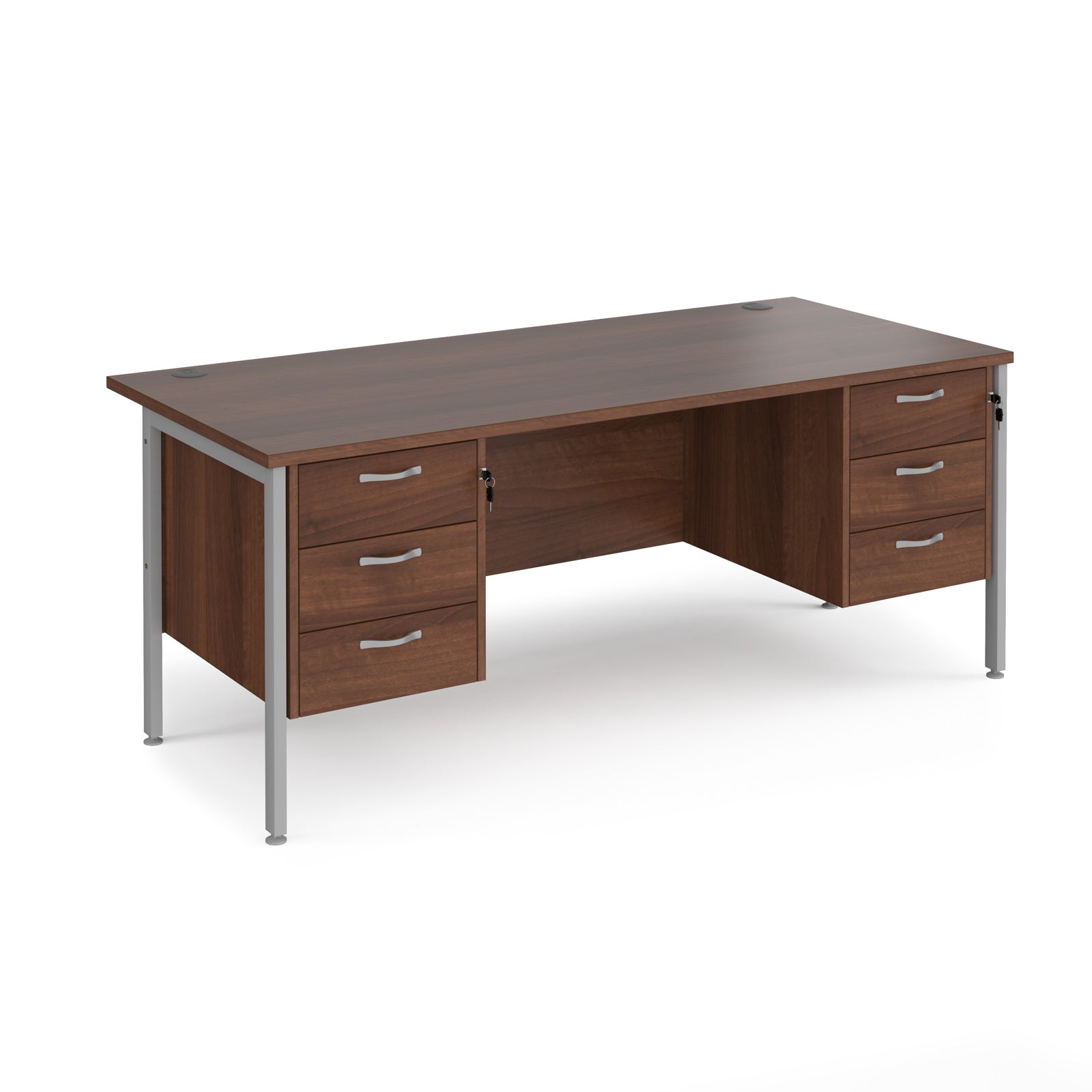 Maestro 25 H-Frame 800Mm Deep Desk With 2 X 3 Drawer Peds