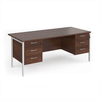 Maestro 25 H-Frame 800mm deep desk with 2 x 3 drawer peds