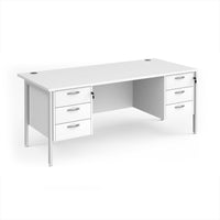 Maestro 25 H-Frame 800mm deep desk with 2 x 3 drawer peds