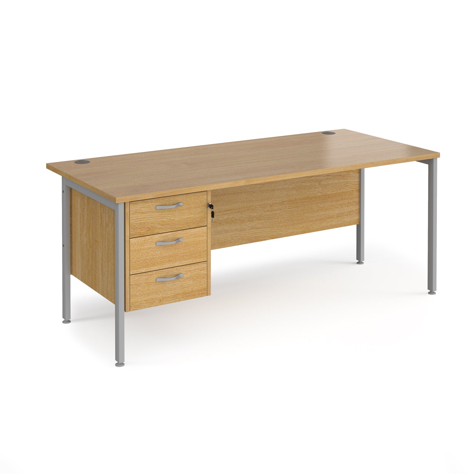 Maestro 25 H-Frame 800Mm Deep Desk With 3 Drawer Ped