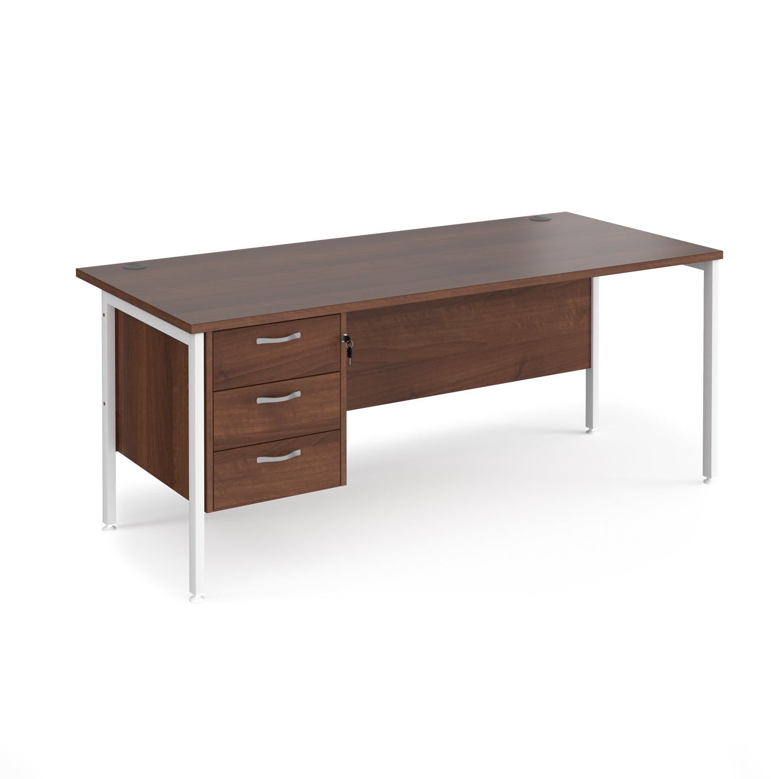 Maestro 25 H-Frame 800Mm Deep Desk With 3 Drawer Ped