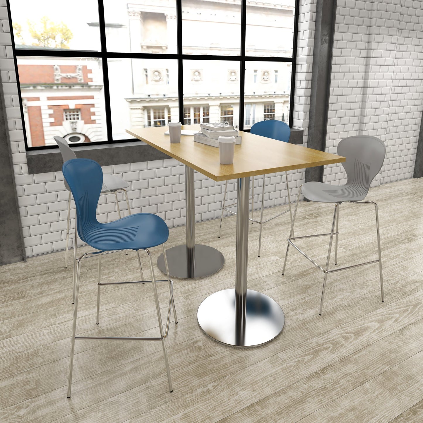 Sienna one piece shell stool (pack of 2)