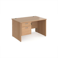 Maestro 25 panel end 800mm deep desk with 2 drawer ped