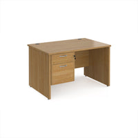 Maestro 25 panel end 800mm deep desk with 2 drawer ped