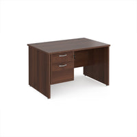 Maestro 25 panel end 800mm deep desk with 2 drawer ped