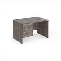 Maestro 25 panel end 800mm deep desk with 3 drawer ped