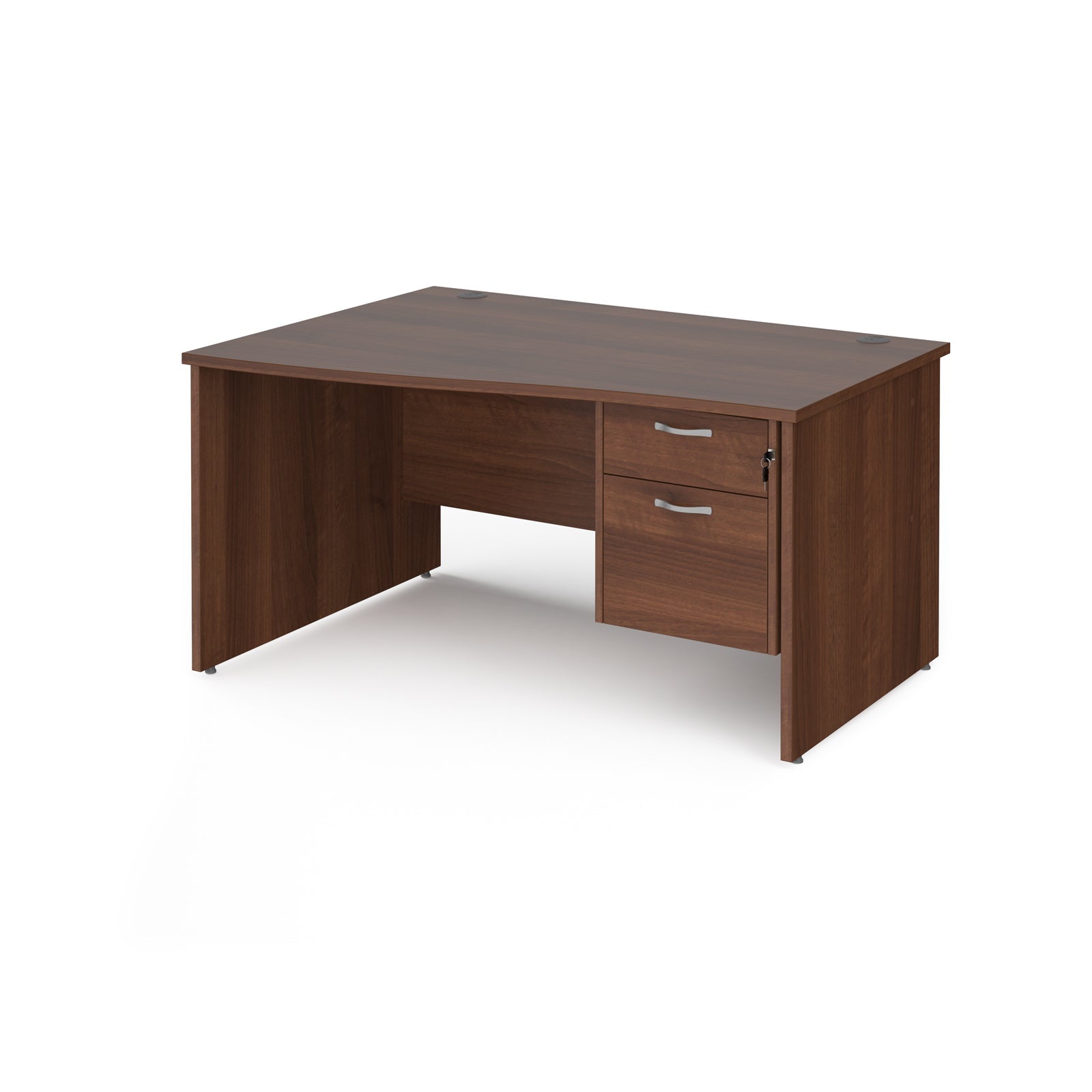 Maestro 25 Panel End Left Hand Wave Desk With 2 Drawer Ped