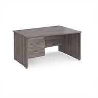 Maestro 25 panel end right hand wave desk with 3 drawer ped