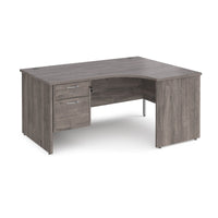 Maestro 25 panel end right hand ergonomic desk with 2 drawer ped