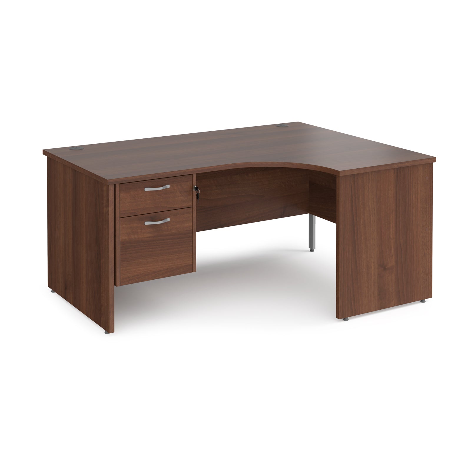 Maestro 25 Panel End Right Hand Ergonomic Desk With 2 Drawer Ped