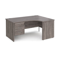 Maestro 25 panel end right hand ergonomic desk with 3 drawer ped