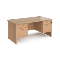 Maestro 25 Panel End 800Mm Deep Desk With 2 X 2 Drawer Peds