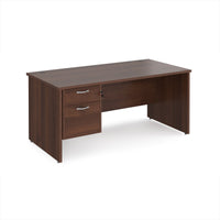 Maestro 25 panel end 800mm deep desk with 2 drawer ped