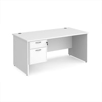 Maestro 25 panel end 800mm deep desk with 2 drawer ped