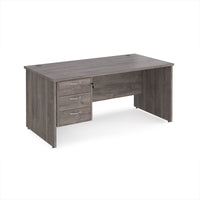 Maestro 25 panel end 800mm deep desk with 3 drawer ped