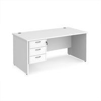Maestro 25 panel end 800mm deep desk with 3 drawer ped