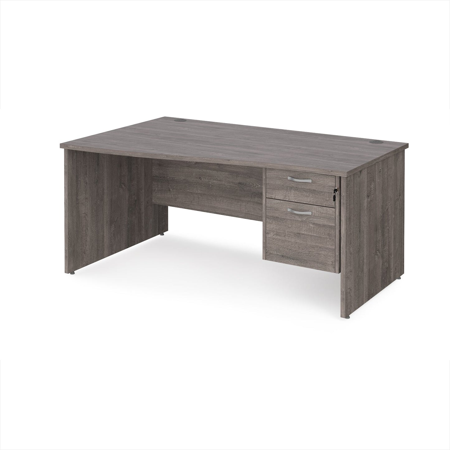 Maestro 25 panel end left hand wave desk with 2 drawer ped