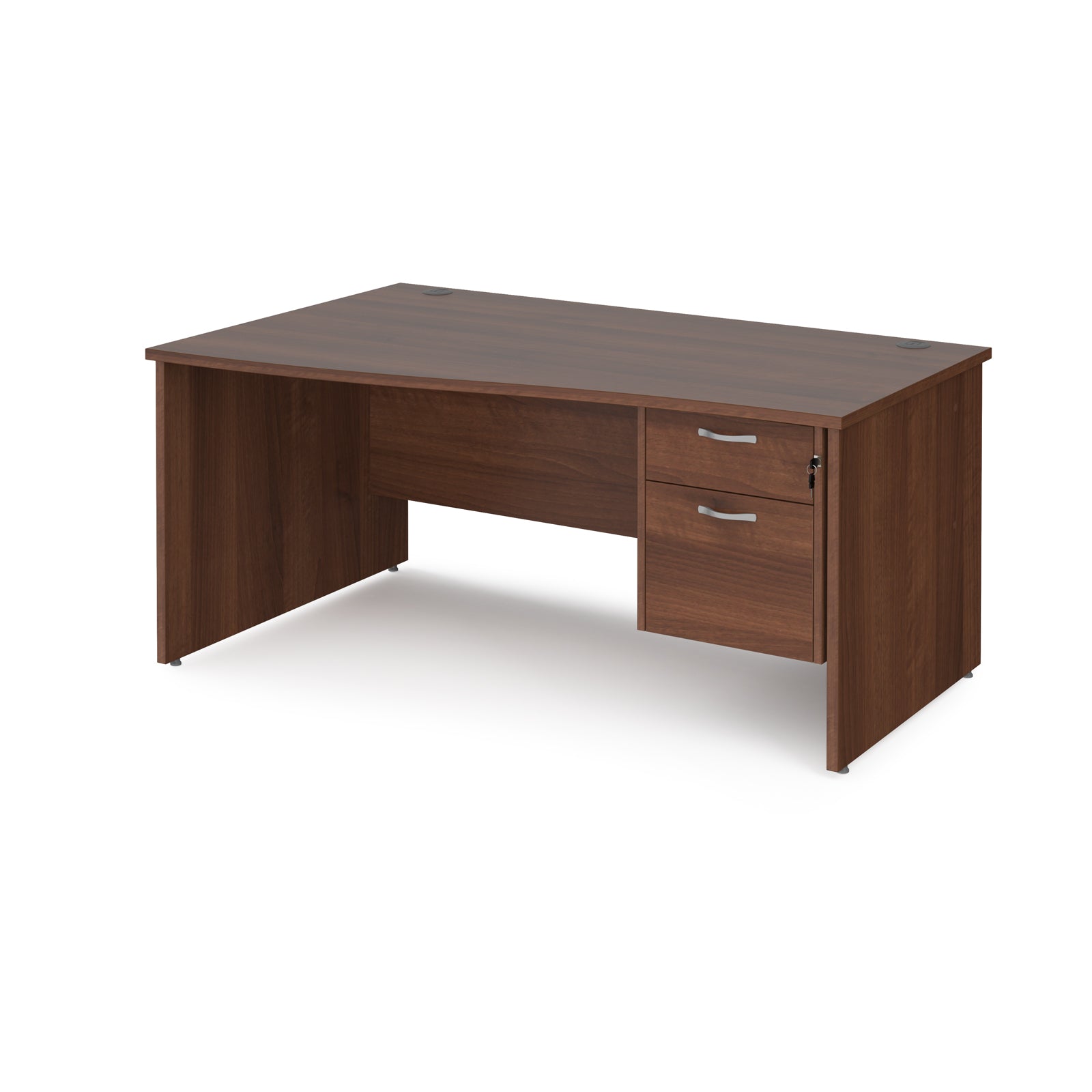 Maestro 25 Panel End Left Hand Wave Desk With 2 Drawer Ped