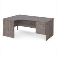 Maestro 25 panel end left hand ergonomic desk with 2 drawer ped