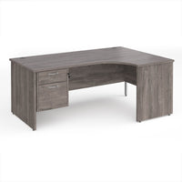 Maestro 25 panel end right hand ergonomic desk with 2 drawer ped