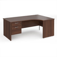 Maestro 25 panel end right hand ergonomic desk with 2 drawer ped