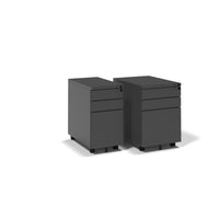 Steel 3 drawer wide mobile pedestal