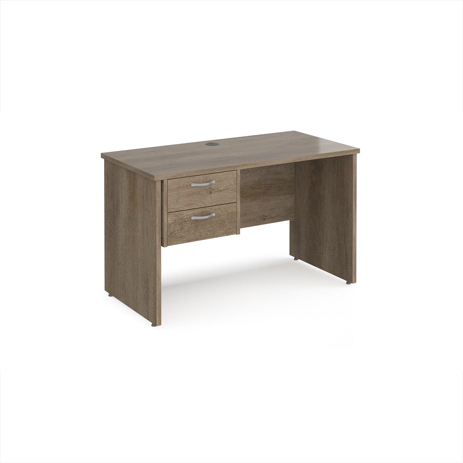 Maestro 25 panel end 600mm deep desk with 2 drawer ped