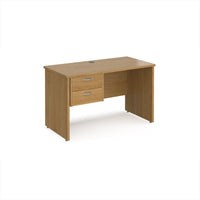 Maestro 25 panel end 600mm deep desk with 2 drawer ped