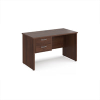 Maestro 25 panel end 600mm deep desk with 2 drawer ped
