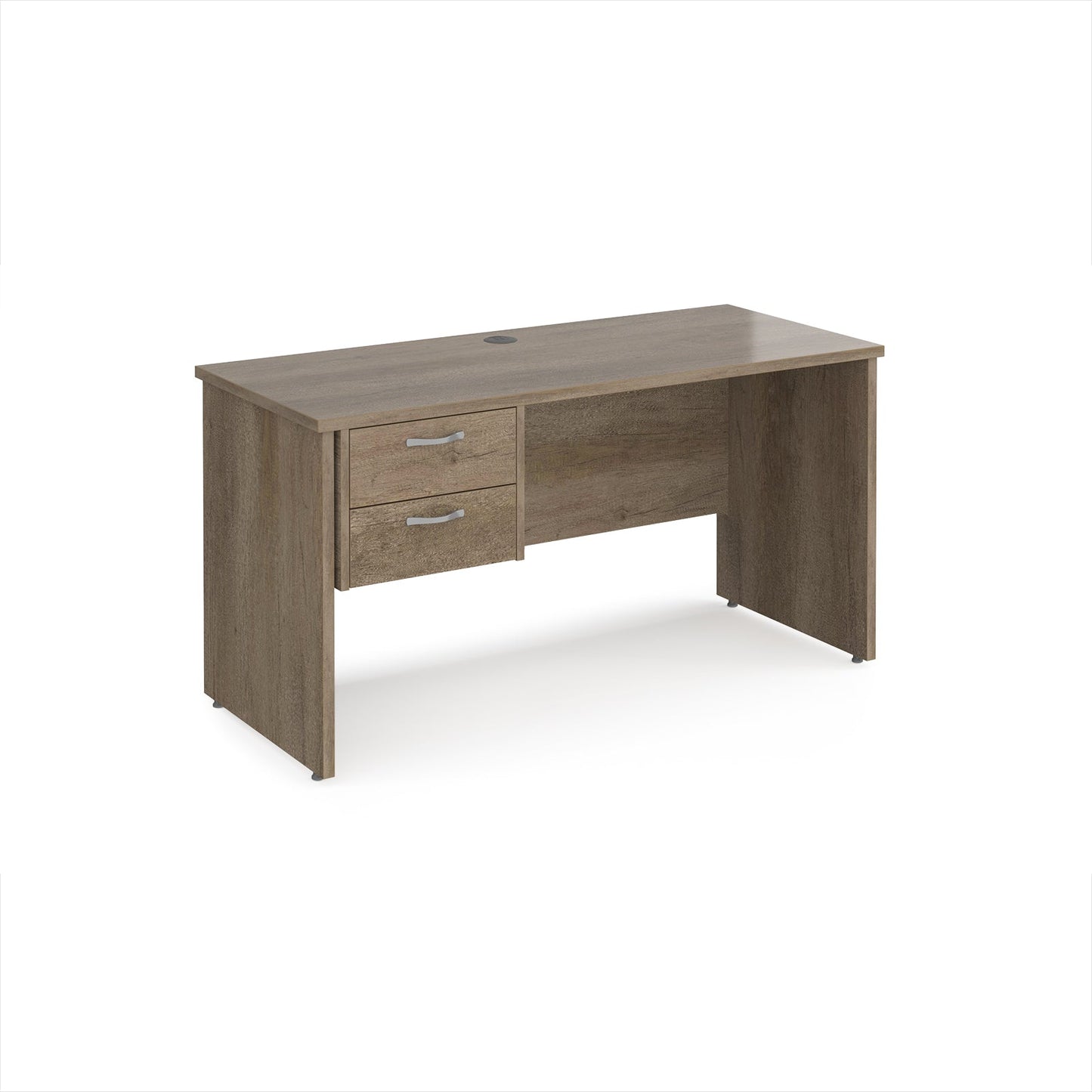 Maestro 25 panel end 600mm deep desk with 2 drawer ped