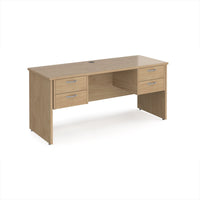 Maestro 25 panel end 600mm deep desk with 2 x 2 drawer peds