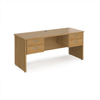 Maestro 25 panel end 600mm deep desk with 2 x 2 drawer peds
